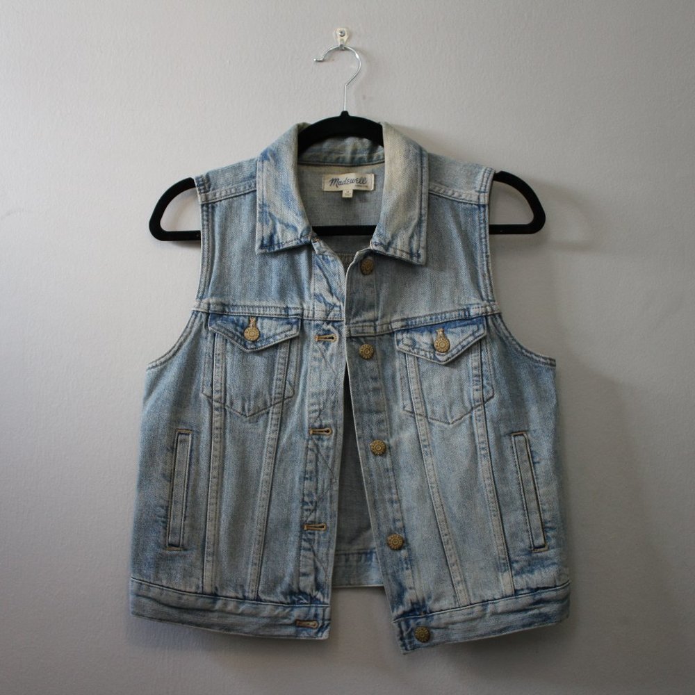 Light Wash Madewell Denim Vest